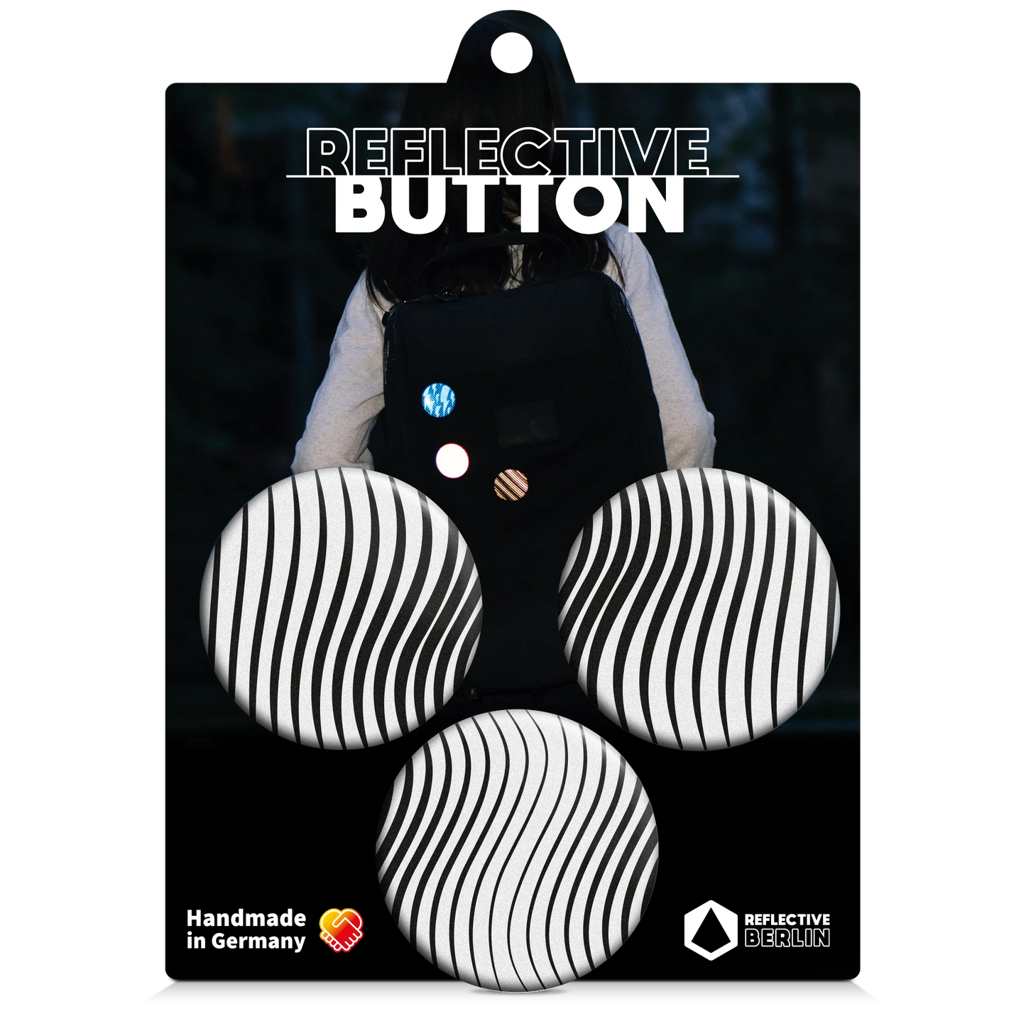 Reflective Berlin reflecterende buttons