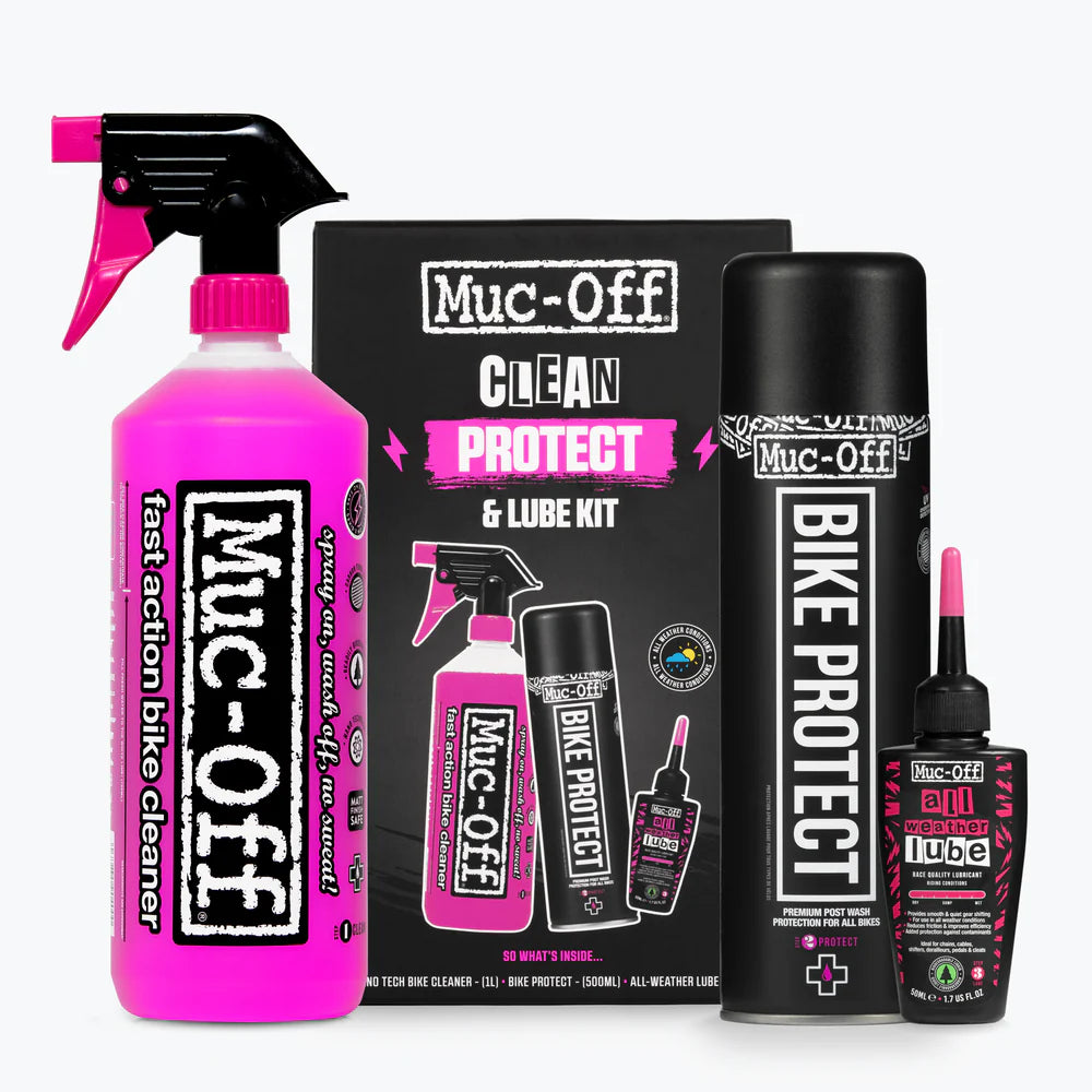 MUC-OFF Bicycle Clean, Protect & All Weather Lube Kit alles uit de verpakking
