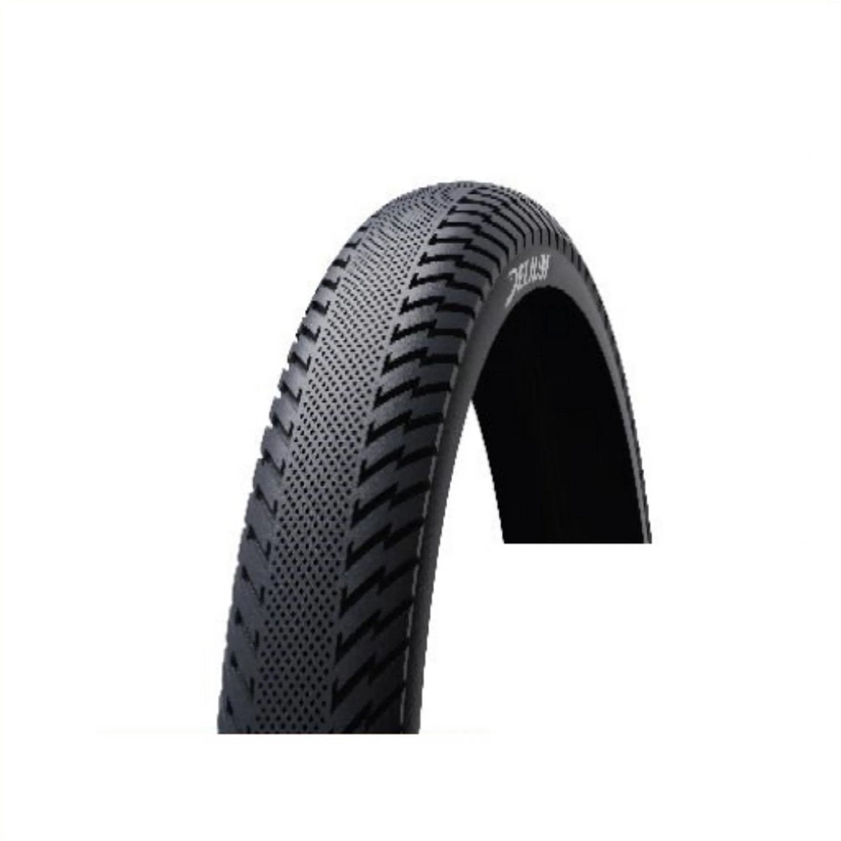 DELIUM Streetfightr fatbike buitenband 20x4.00 met agressief profiel voor e-bikes tot 50km/u profielaanzicht