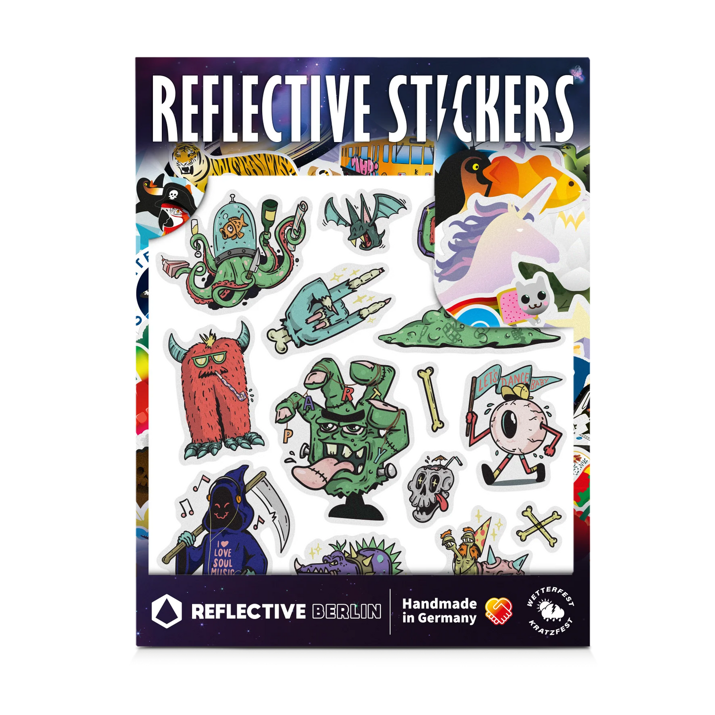 REFLECTIVE BERLIN reflecterende kinderstickers medium