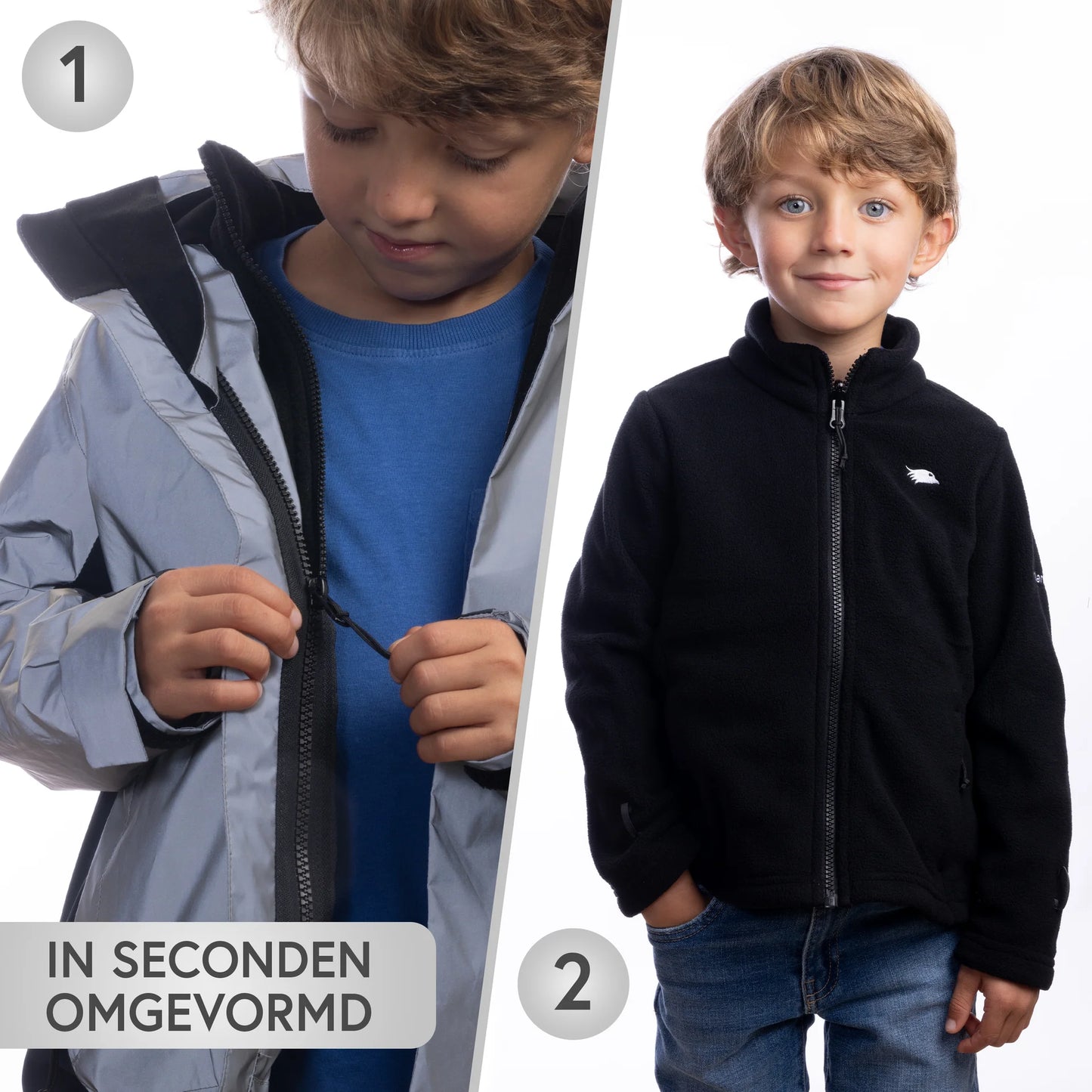 VALKENTAL reflecterende 3in1 smart jacket kinderen