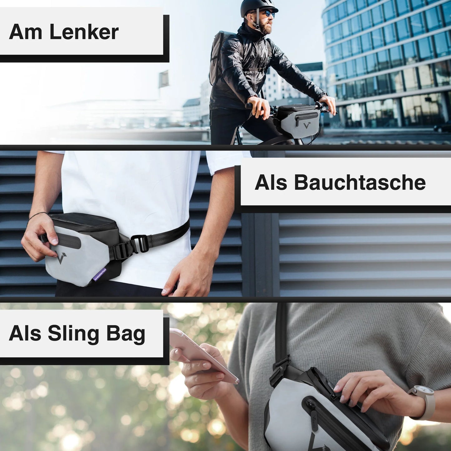Valkental 3in1 City Bag - GESCHIKT VOOR KLICKfix
