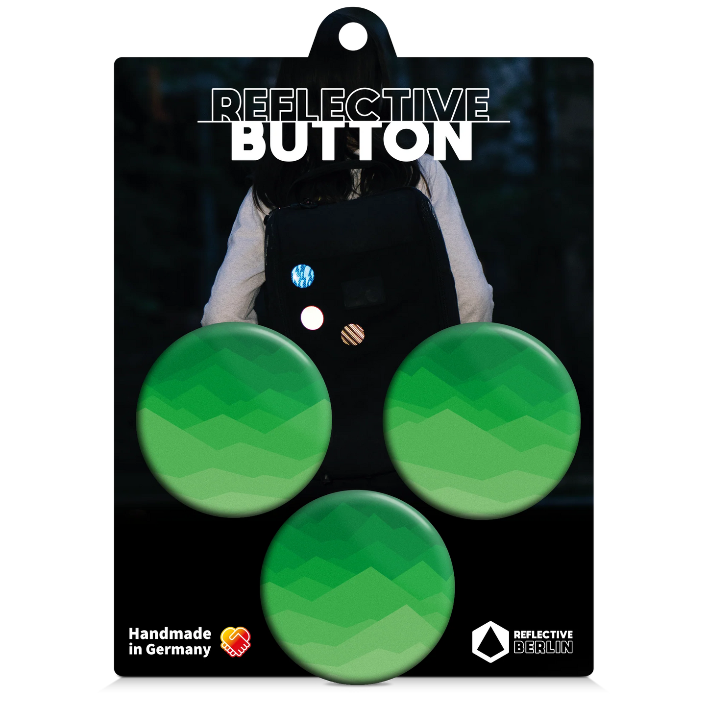 Reflective Berlin reflecterende buttons