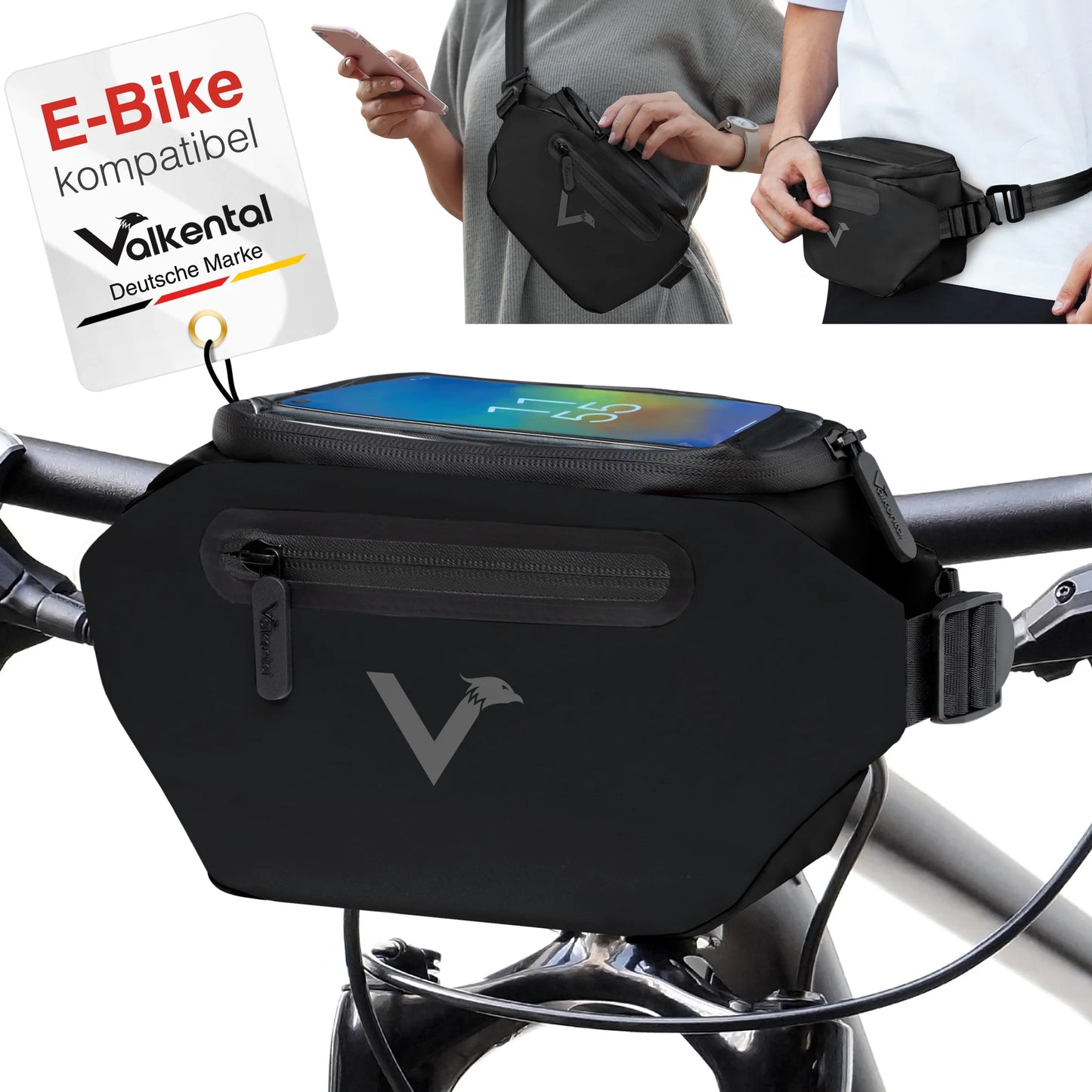 Valkental 3in1 City Bag - GESCHIKT VOOR KLICKfix