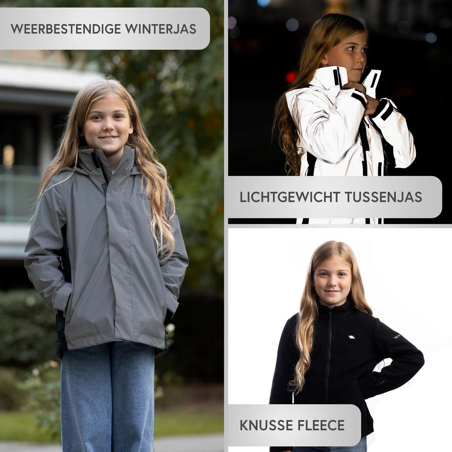 VALKENTAL reflecterende 3in1 smart jacket kinderen