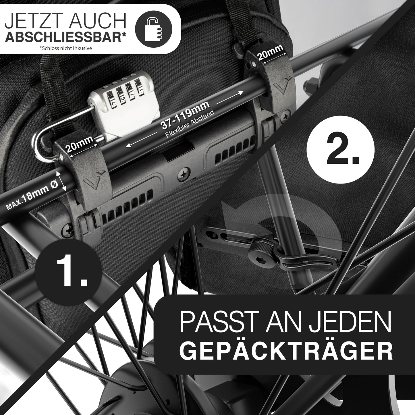 Valkental ValkPro - 3in1 fiets/rug tas