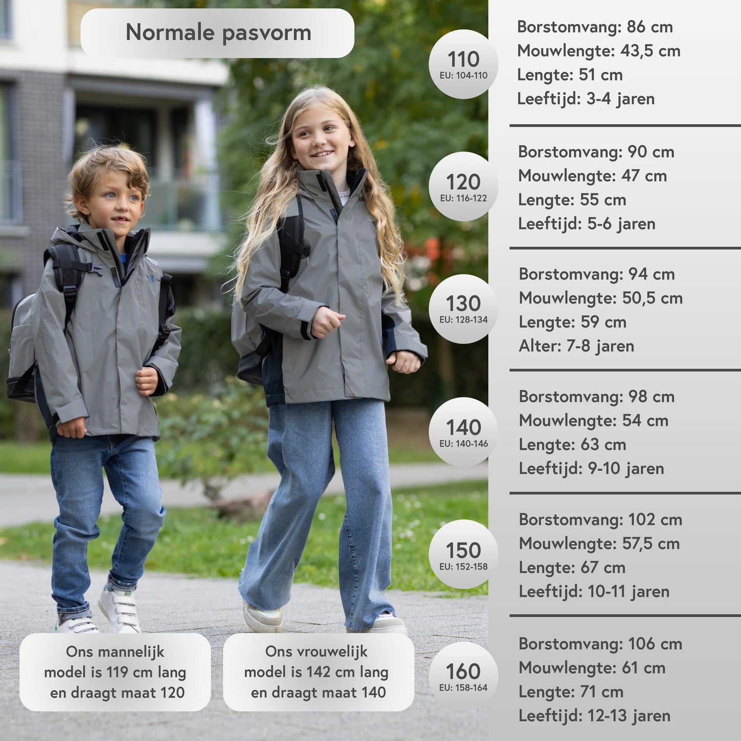 VALKENTAL reflecterende 3in1 smart jacket kinderen