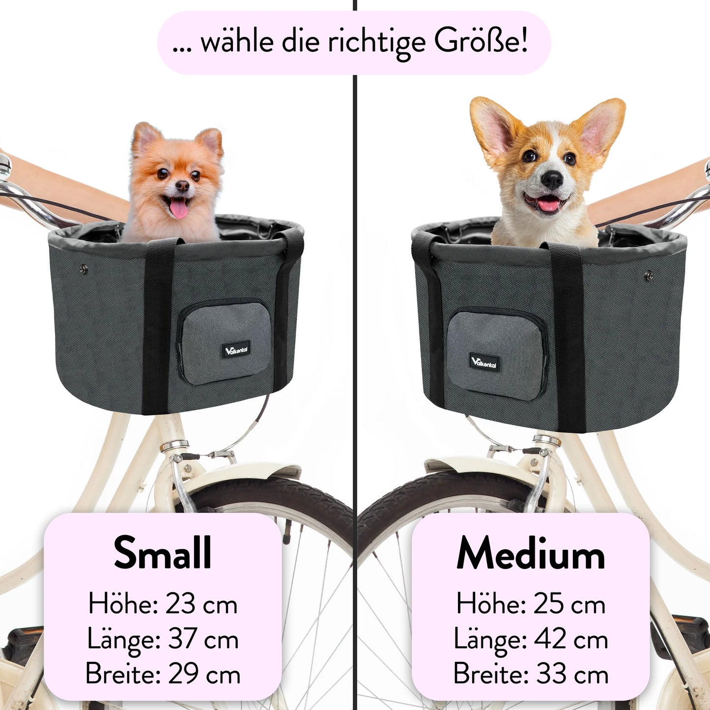 Valkental Honden fietsmand