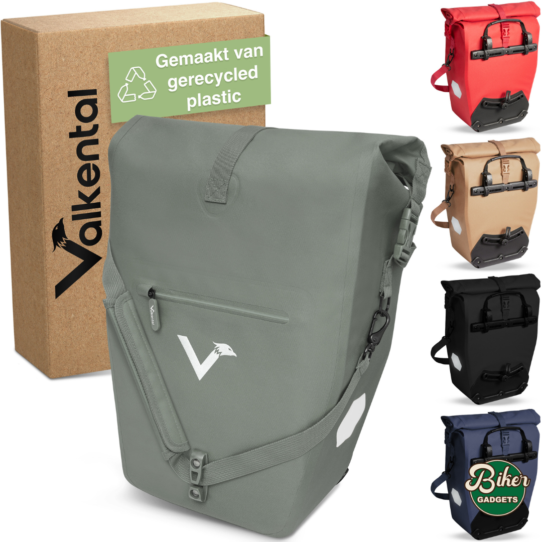 Valkental ValkOcean fietstas gemaakt van gerecycled plastic