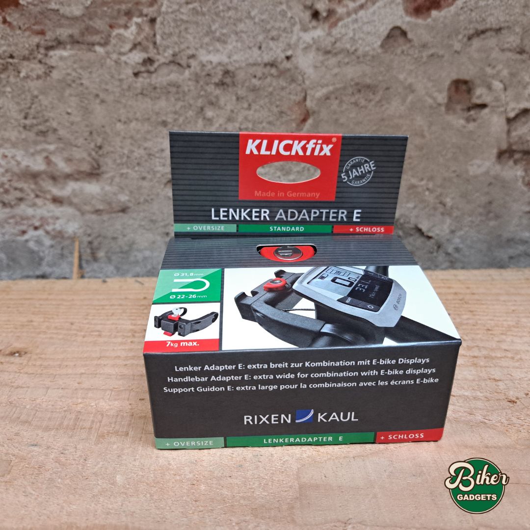 klickfix lenkeradapter e mit schloss für e-bikes mit display KLICKfix CC-100 Stuuradapter E-bike met Slot – Bredere Adapter