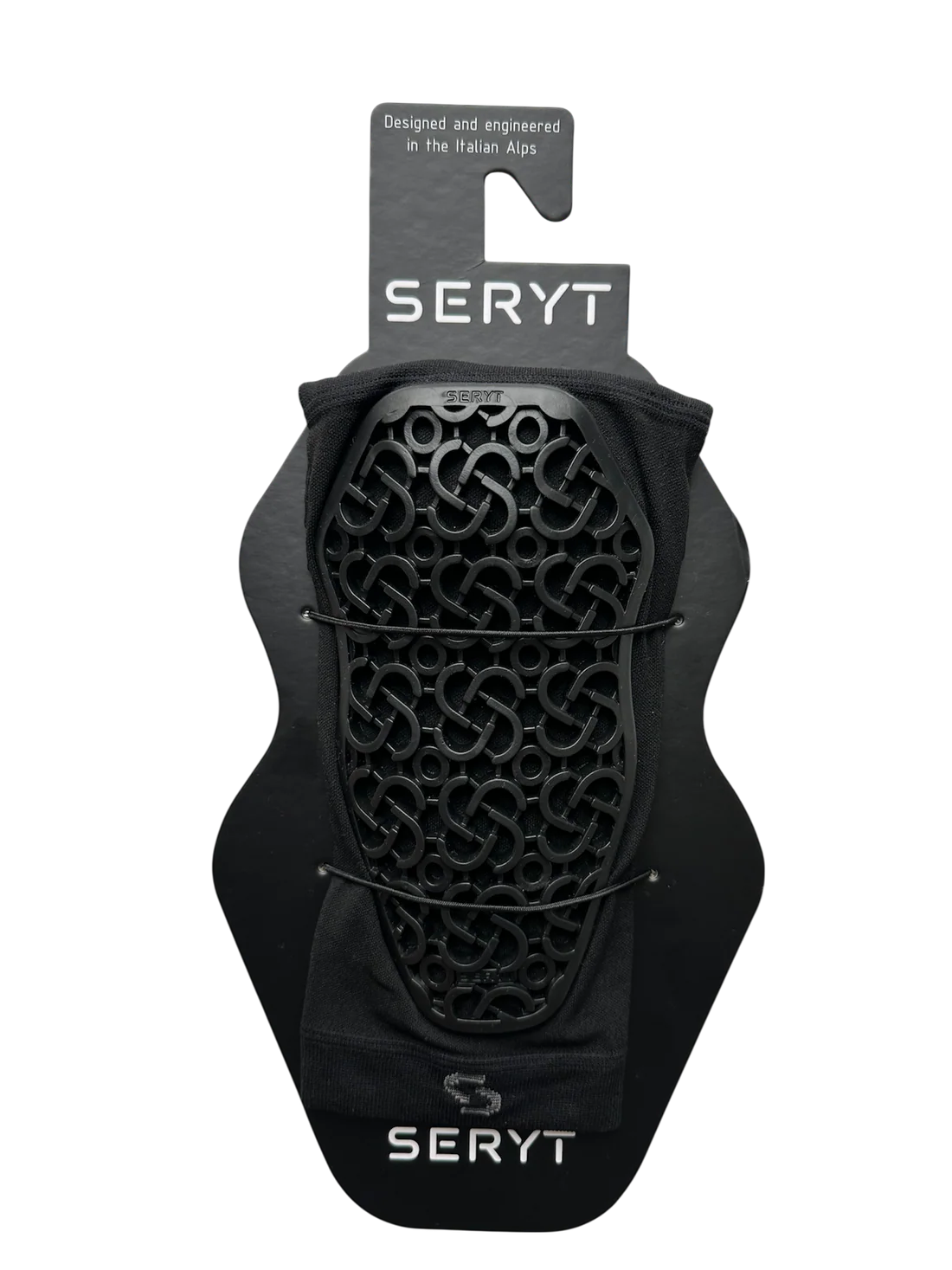 SERYT elleboogbeschermers verpakking - Designed and engineered in the Italian Alps, CE EN 1621-1 niveau 2 gecertificeerd
