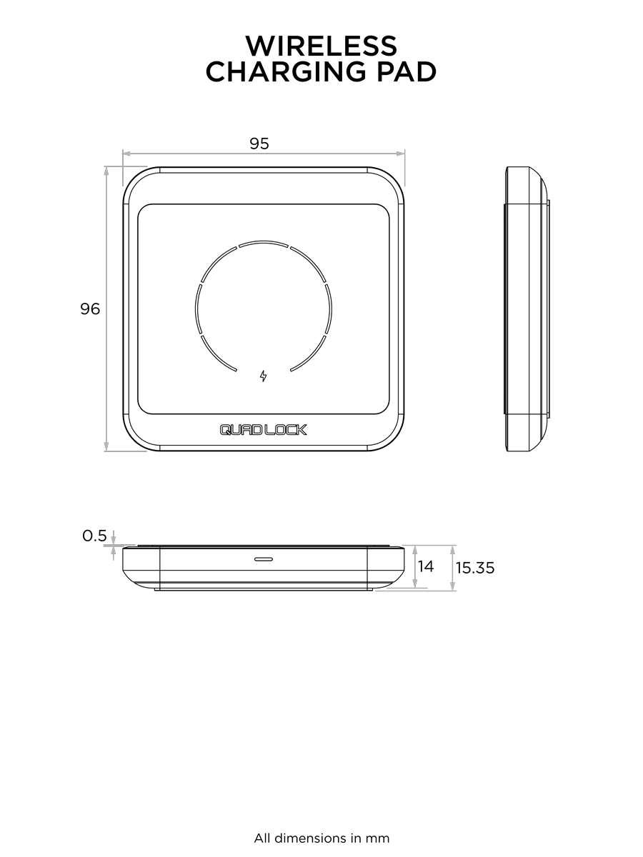 Quad Lock WIRELESS CHARGING PAD