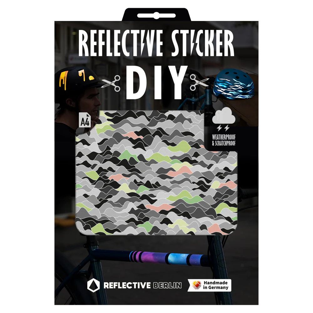 Reflective Berlin Reflecterende DIY Stickers Large A4