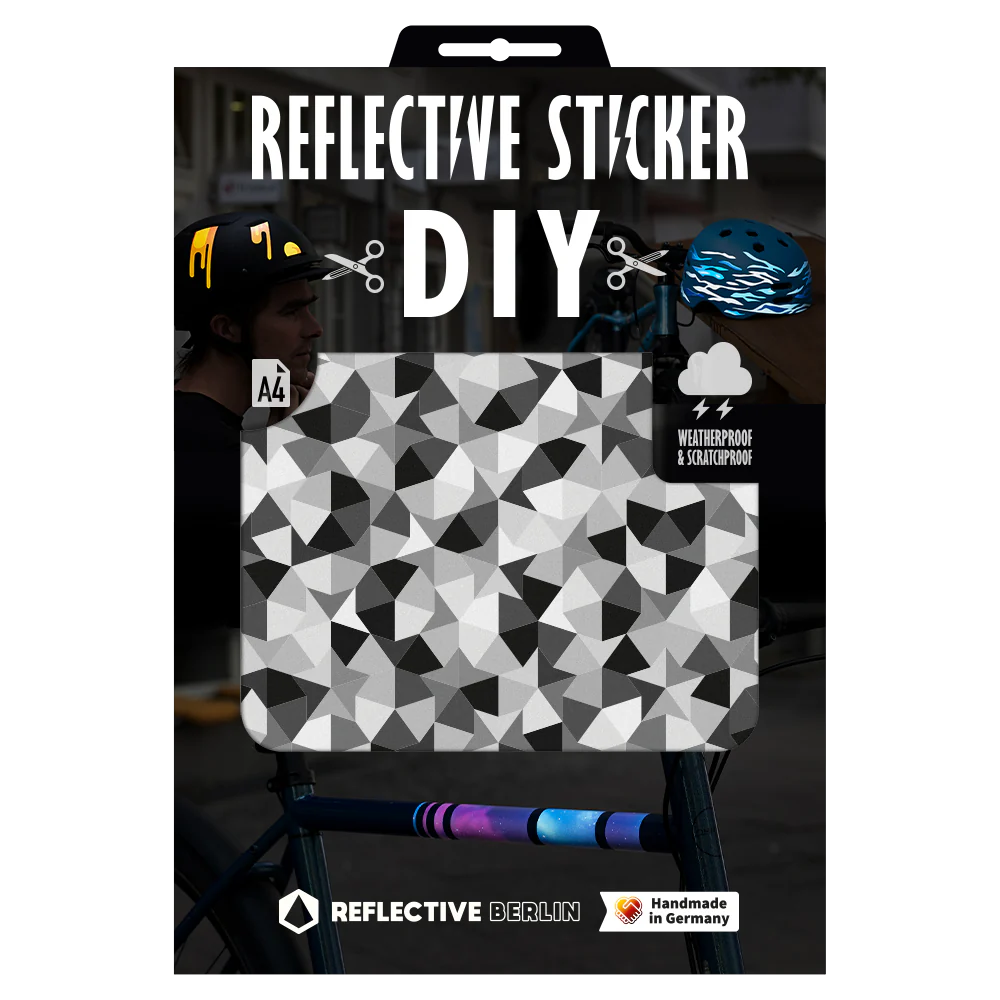 Reflective Berlin Reflecterende DIY Stickers Large A4