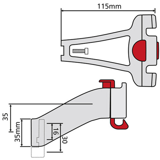 KLICKfix Balhoofd adapter 1-1/8