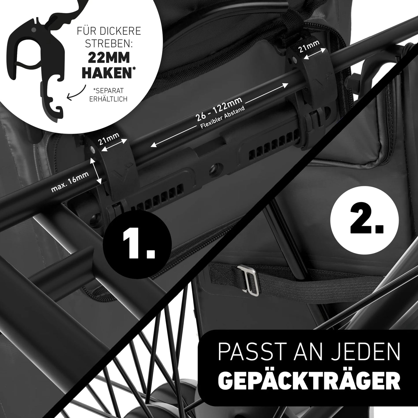 Valkental ValkOne "Light" - 3in1 fietstas 18L