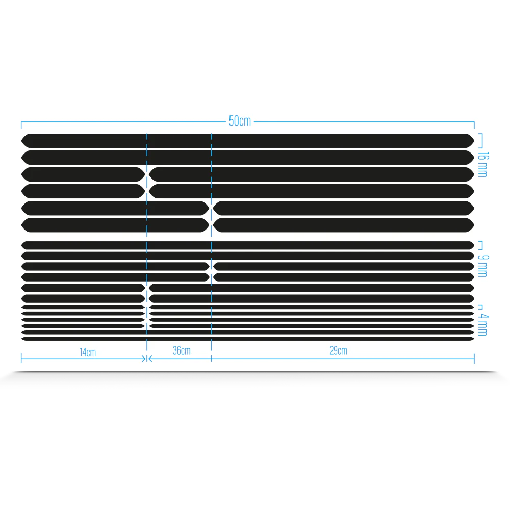 REFLECTIVE BERLIN stripes reflecterende framestickers