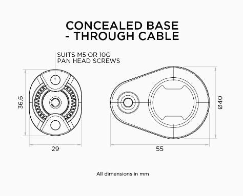 Quad Lock CONCEALED THROUGH CABLE