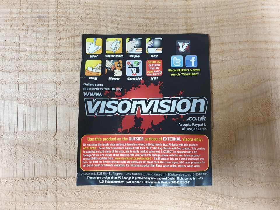 V2 vizier schoonmaak spons - pocket size