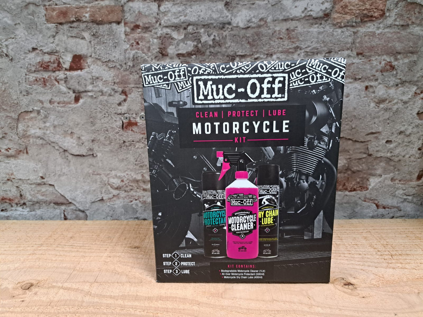 Muc-Off Motorcycle Clean Protect and Lube Kit