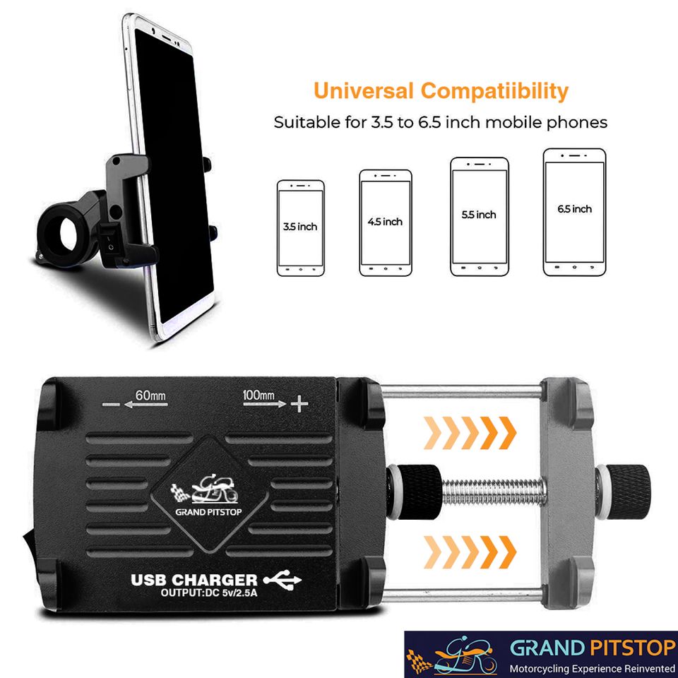GrandPitstop telefoonhouder Claw (met USB)
