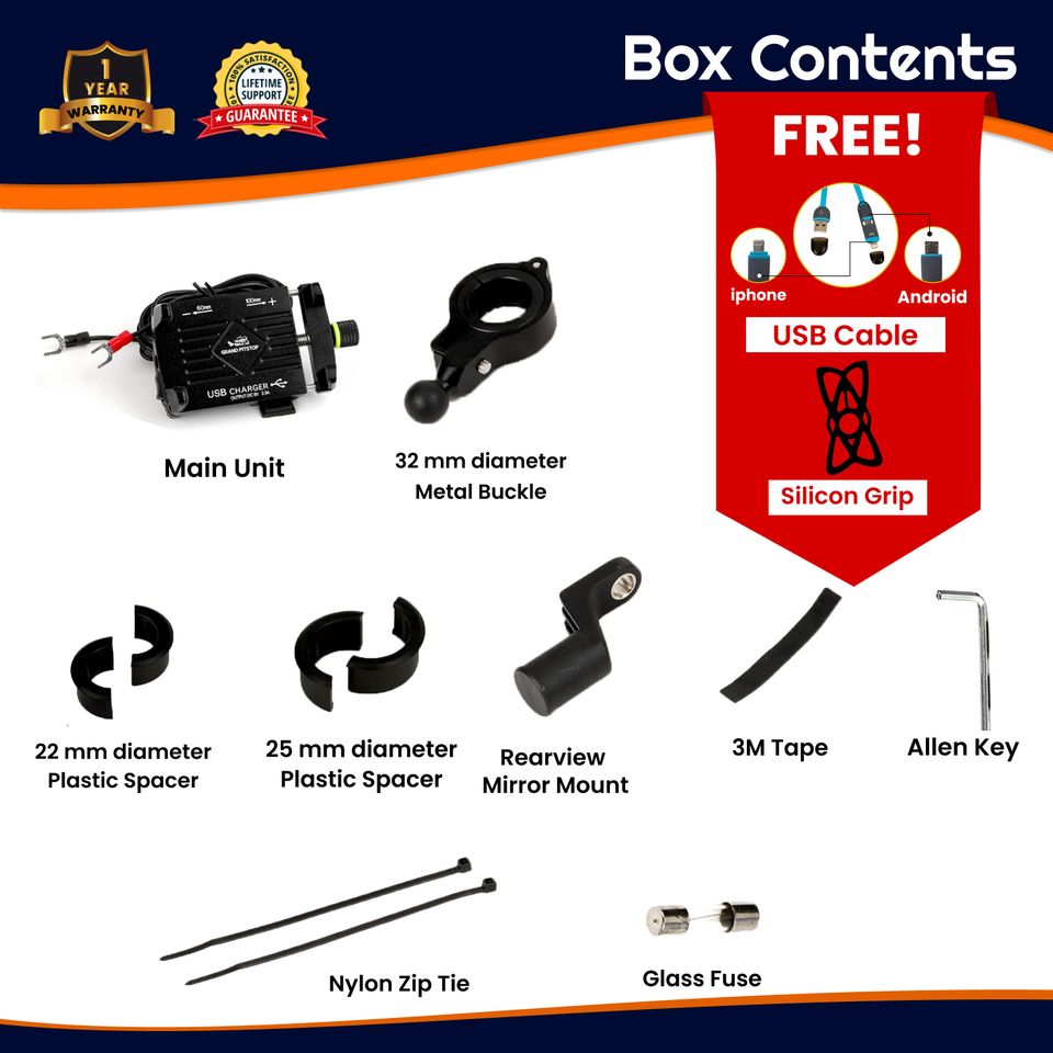 GrandPitstop telefoonhouder Claw (met USB)