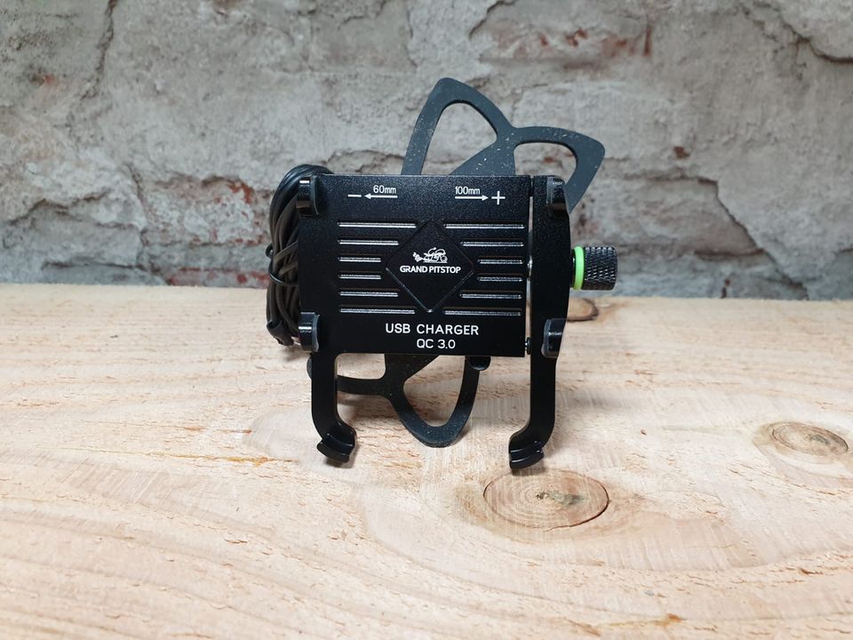 GrandPitstop telefoonhouder met USB oplader (Claw met Jaw)