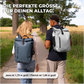 VALKENTAL daily backpack op de rug gedragen
