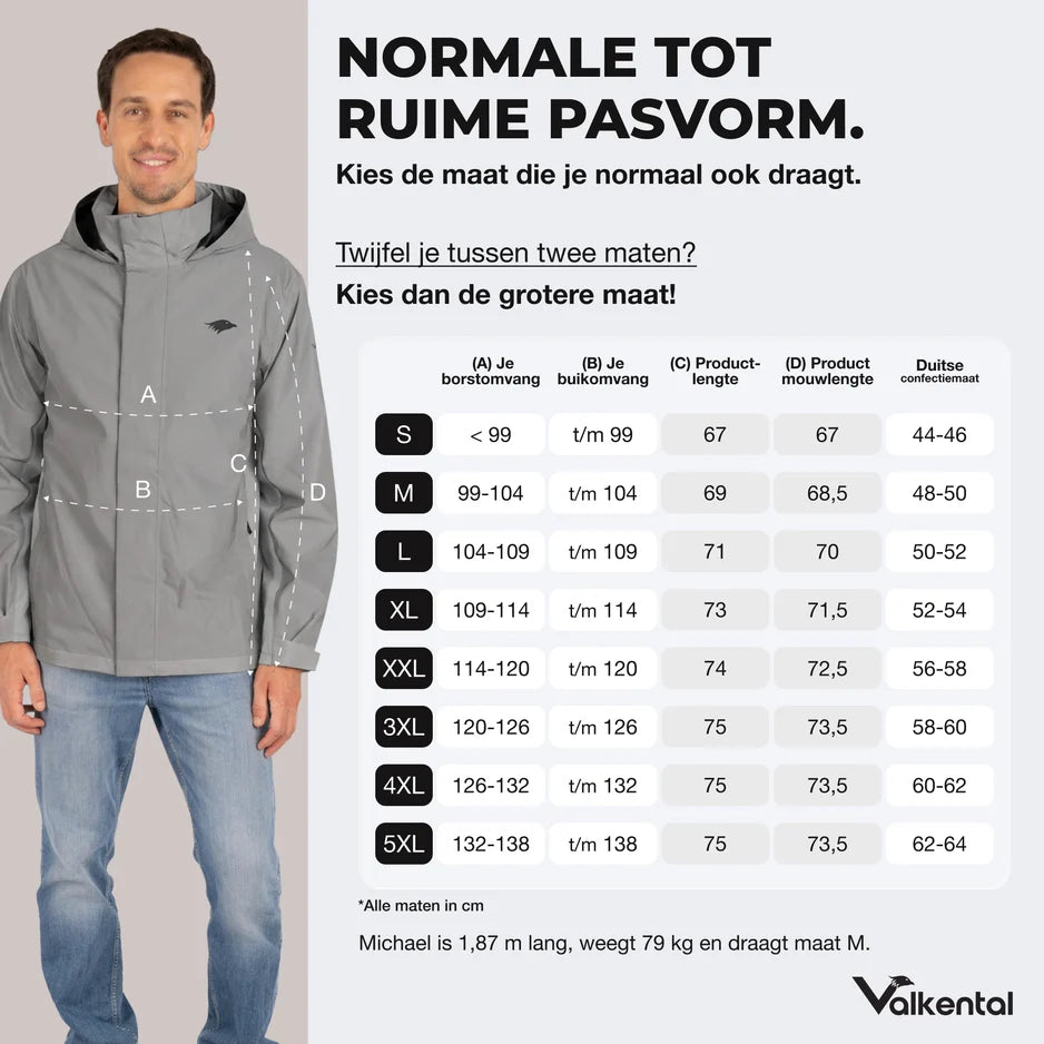 VALKENTAL smart jacket - 3-in-1 reflecterende herenjas