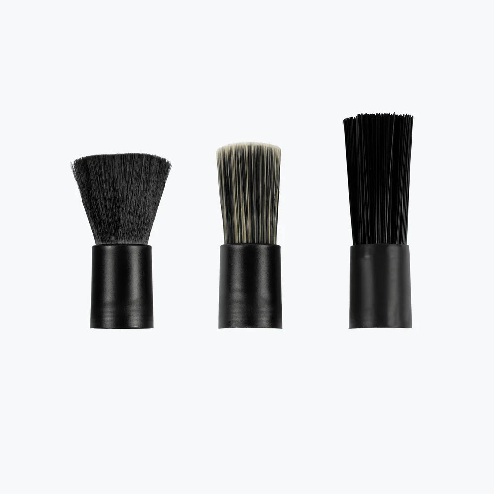 Muc-Off 3-in-1 Detailing Brush Replacement Heads - alle koppen naast elkaar
