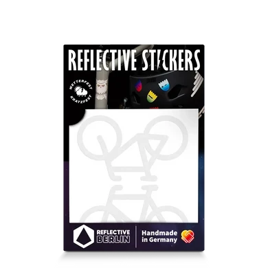 REFLECTIVE BERLIN stickers small - biycles wit