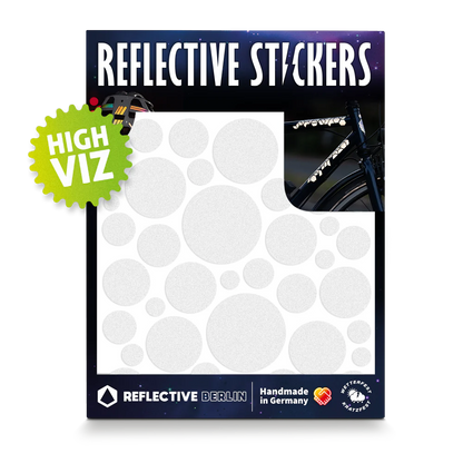 Reflective Berlin reflecterende stickers medium - cherokee wit