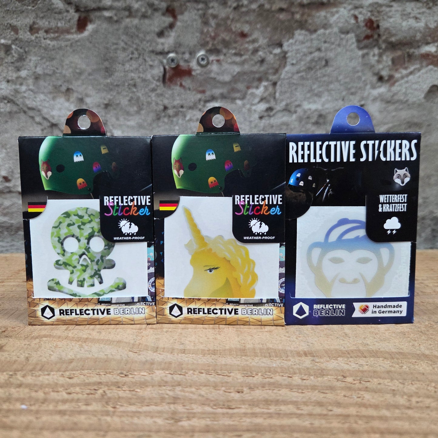 REFLECTIVE BERLIN reflecterende stickers small - 3 modellen