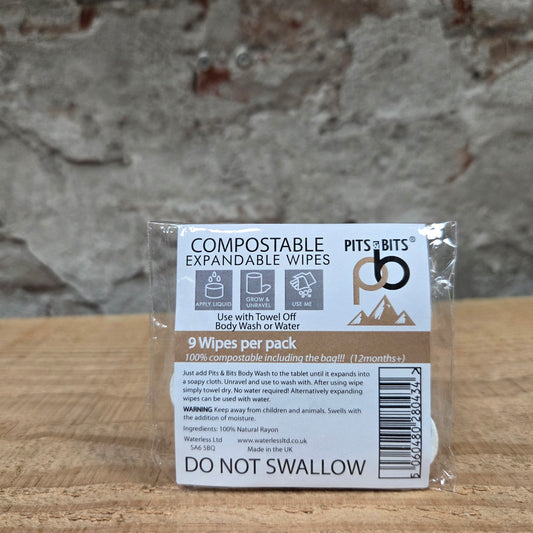 PITS and BITS Expandable Wipes