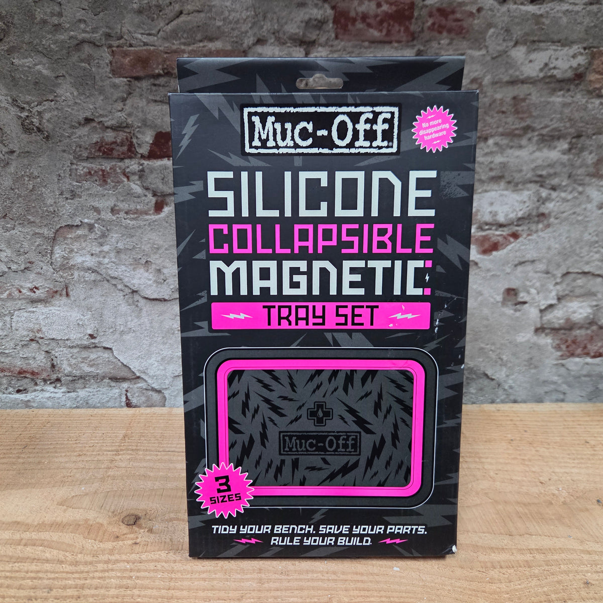 MUC-OFF Silicone Collapsible Magnetic Tray Set - in de verpakking
