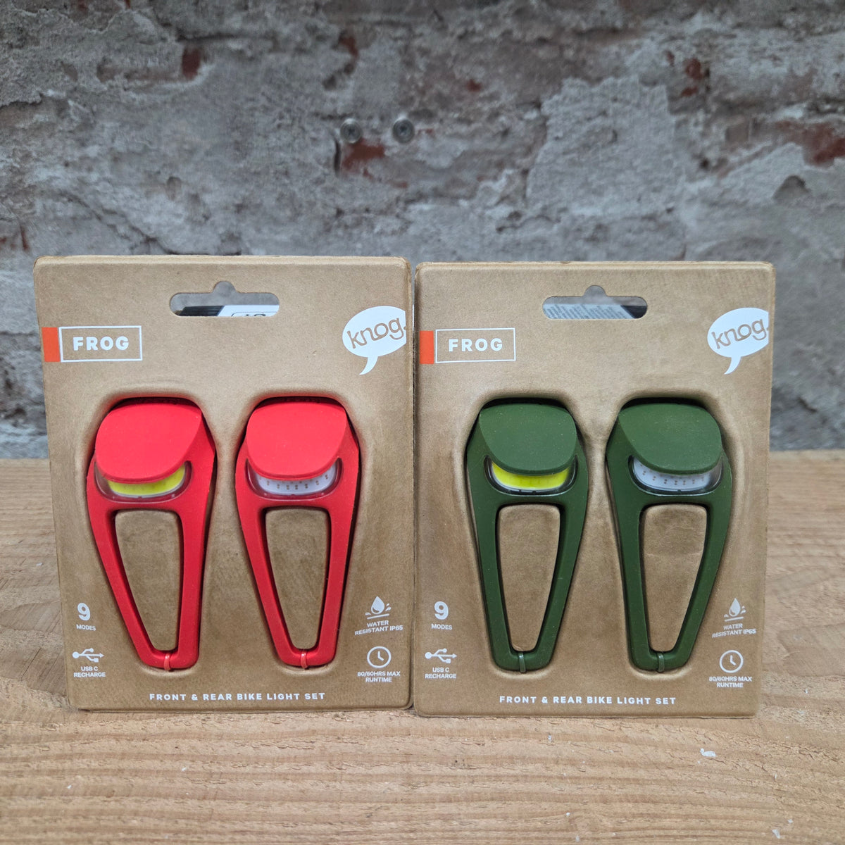 KNOG Frog Twinpack Bike Light - in de verpakking