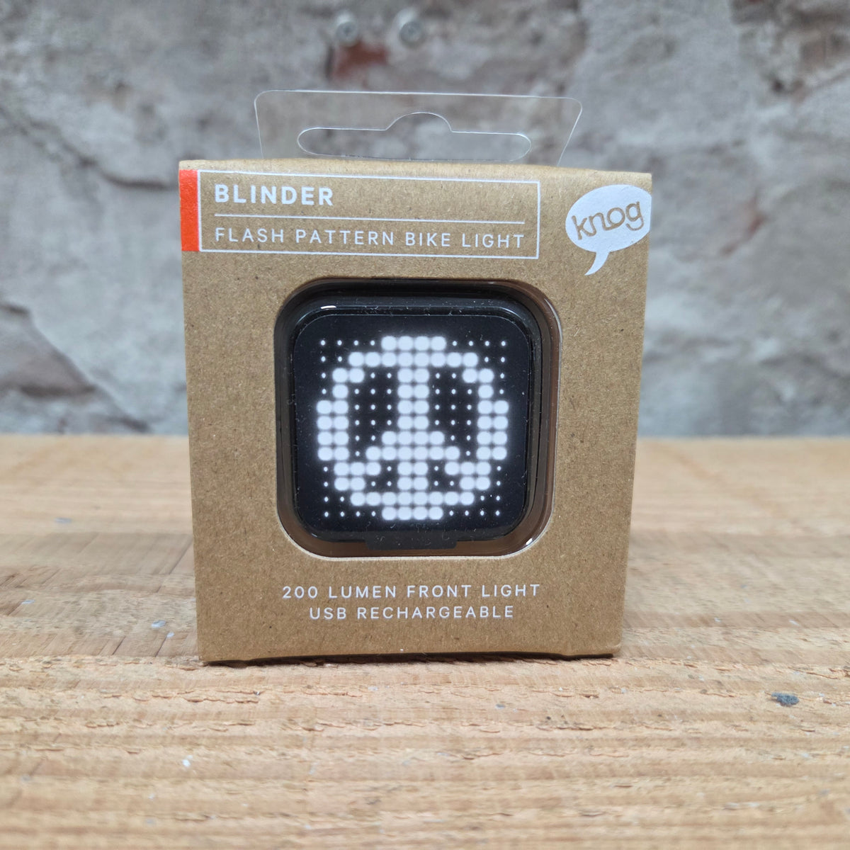 KNOG Blinder Front Bike Light - in de verpakking