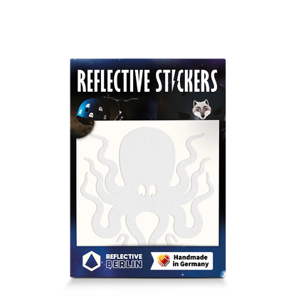 Reflective Berlin reflecterende stickers small voor kinderen octopus wit
