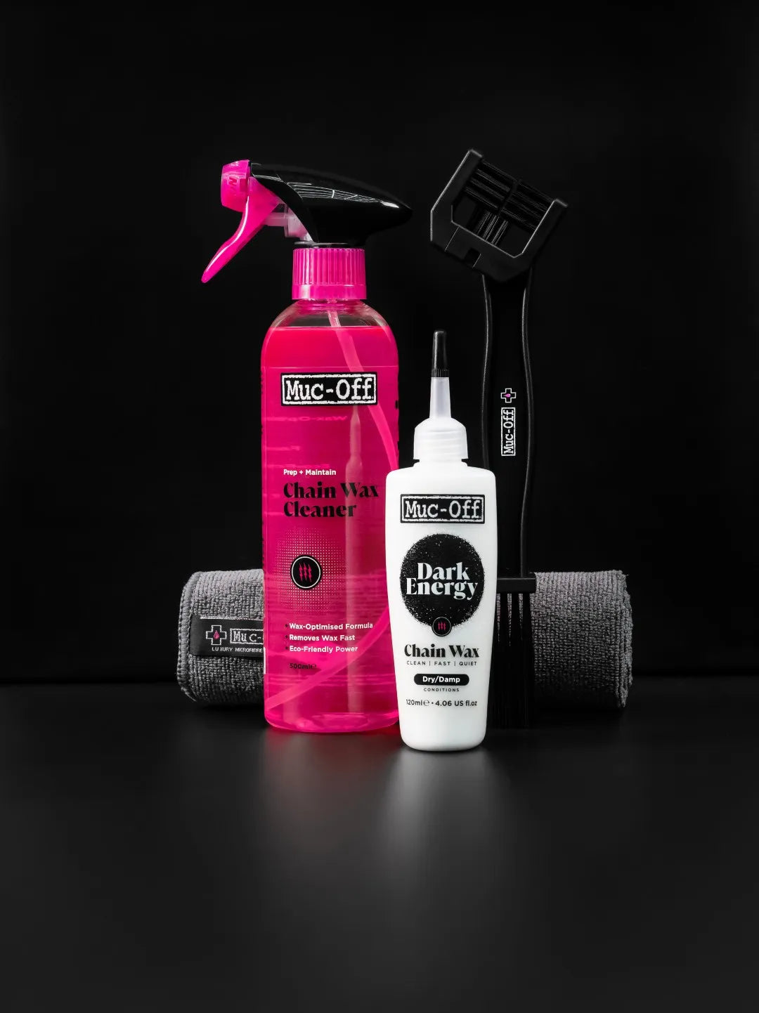 MUC-OFF Dark Energy Chain Wax Care Kit - de oude kleur van de cleaner
