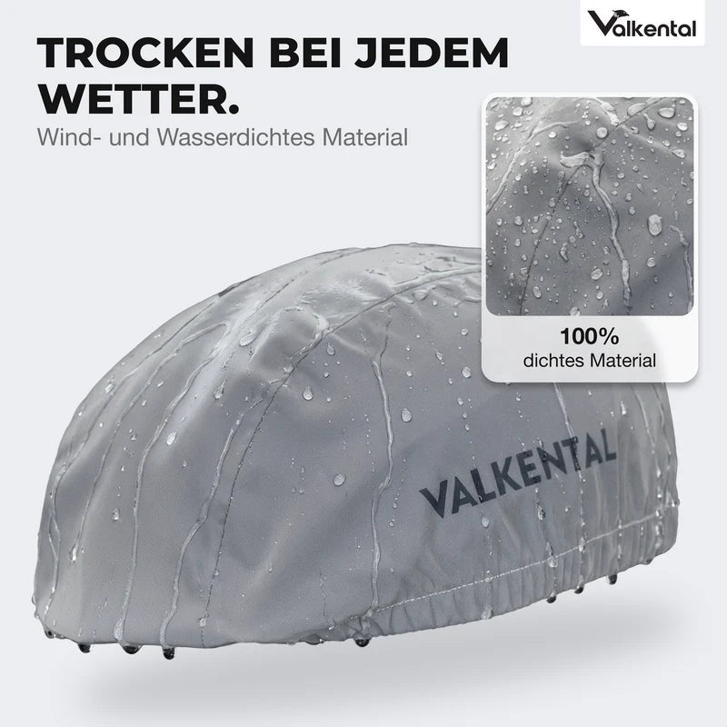 VALKENTAL fietshelm regenhoes - 100% waterdicht materiaal