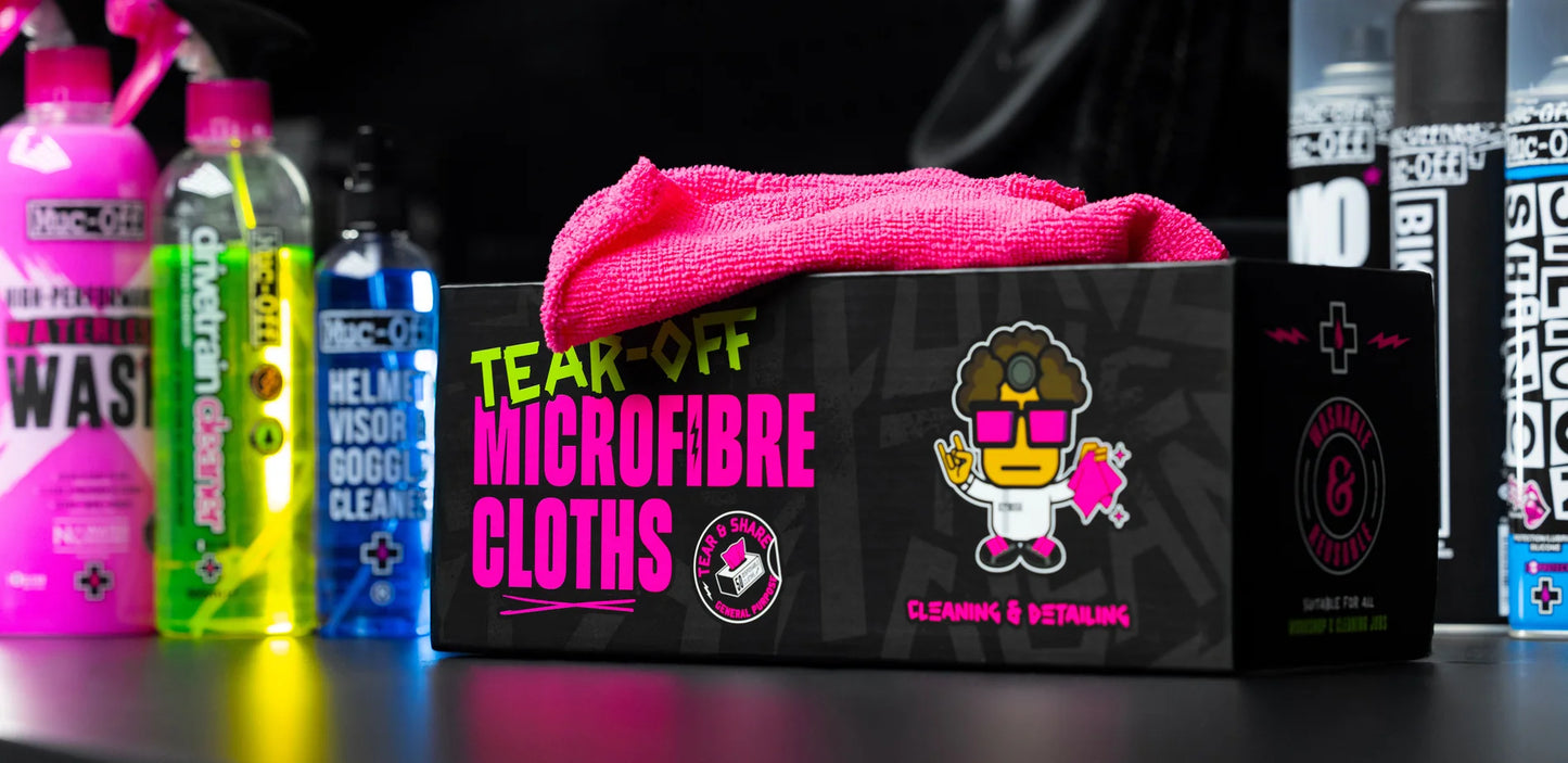 Muc-Off Tear-Off Microvezeldoeken - doos tussen schoonmaakproducten