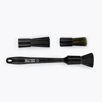 Muc-Off 3-in-1 Detailing Brush Set - 2 koppen los en 1 kop gemonteerd op houder