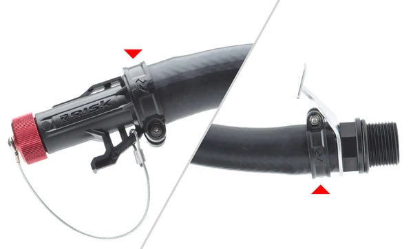 RISK RACING Hose Bender Black Edition – gebogen vulslang voor EZ3 en EZ5