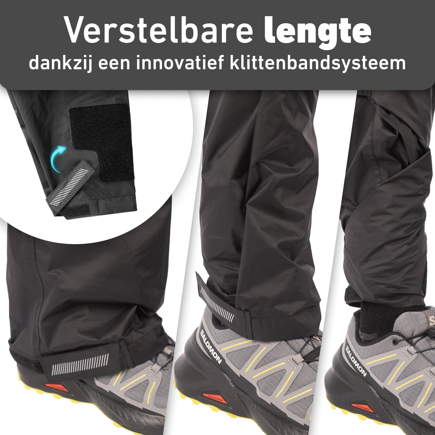 VALKENTAL REGENBROEK verstelbare lengte met klittenband