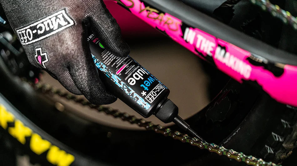 MUC-OFF clean,protect & lube kit wet - lube om de ketting te smeren