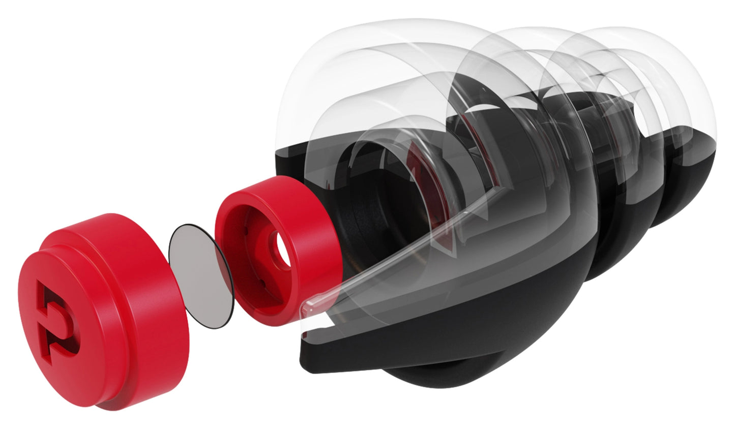 Pinlock Earplugs alle onderdelen