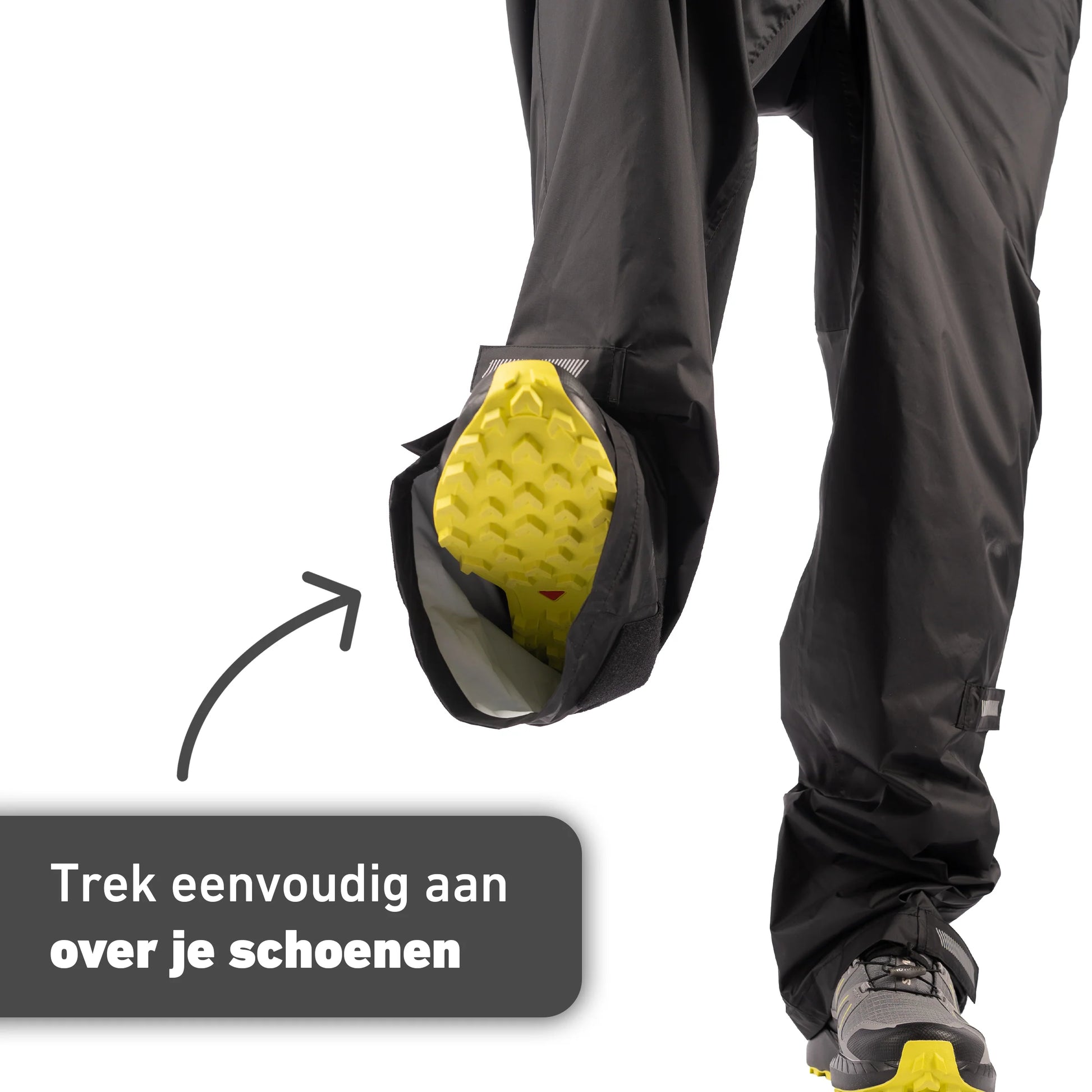 VALKENTAL REGENBROEK makkelijk aantrekken met je schoenen aan