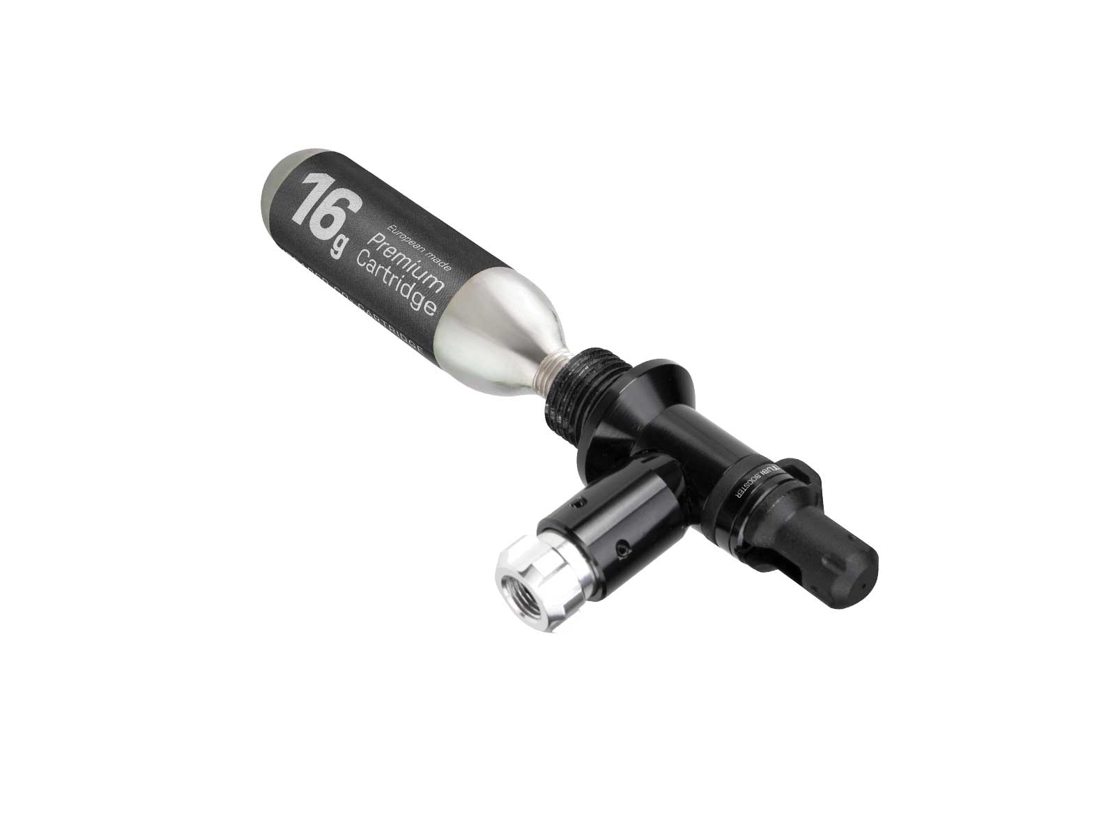 Topeak TubiBooster Werkt als CO2-pomp en is compatibel met Topeak 16g / 25g CO2-patronen met schroefdraad* om mee te nemen op een fietstocht (CO2-patronen niet inbegrepen).