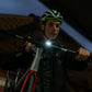 KNOG Frog Front Bike Light - brandend in het donket op de fiets