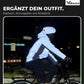 VALKENTAL fietshelm regenhoes - met licht op de hoes reflecterende functie